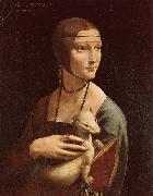 LEONARDO da Vinci Lady with Ermine oil painting